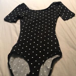 H&M leotard; polka dots